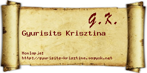Gyurisits Krisztina névjegykártya